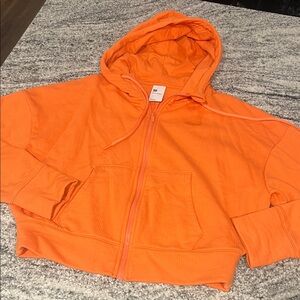 Vibrant All in Motion Orange Zip-Up Hoodie